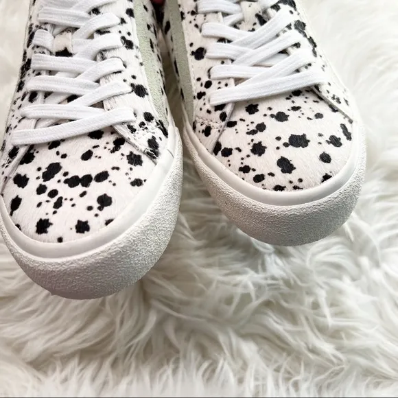 NWOB Madewell Sidewalk Low-Top Sneakers in Spatter-Painted Calf Hair
