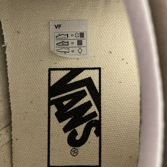 NWOB VANS Sk8 Low Shoes Sneaker Taupe White Leather Suede Lace Up M8.5 W…