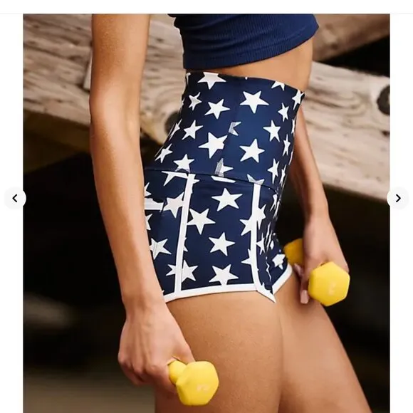 NWOT Free People Island Time Printed Shorts in Star Combo