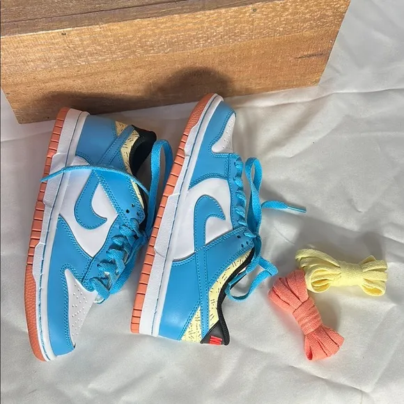 NWOT Nike Dunk Low SE Kyrie Irving Blue and White Sneakers