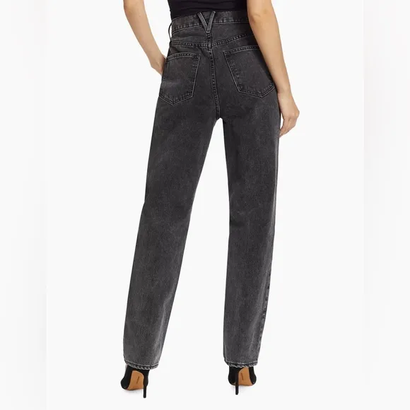 NWOT - Veronica Beard Daniela Straight-Leg High Rise Jeans Size 32 In Black