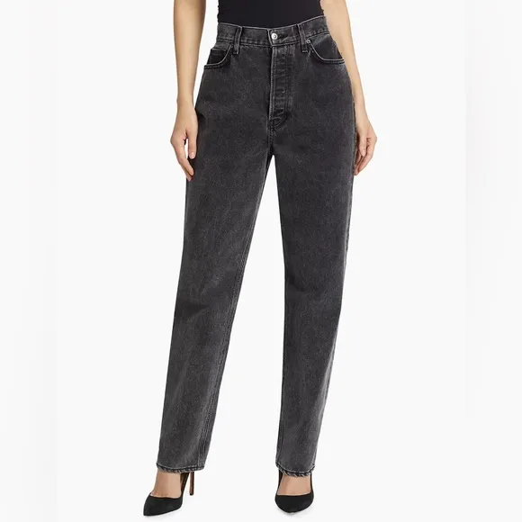 NWOT - Veronica Beard Daniela Straight-Leg High Rise Jeans Size 32 In Black