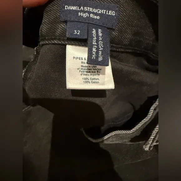 NWOT - Veronica Beard Daniela Straight-Leg High Rise Jeans Size 32 In Black