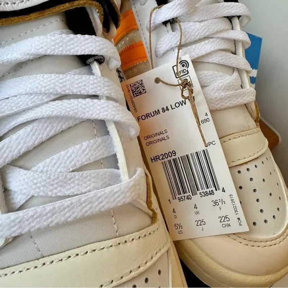 NWT Adidas Forum Low 84 Women’s Sneakers Off White Orange Rush Purple Tint Shoes