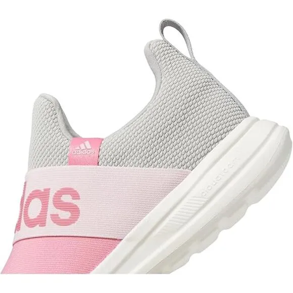 NWT Adidas Girl's Kid Lite Racer Adapt Shoe Little/Big Kid Shoes, Grey/Pink-S 12