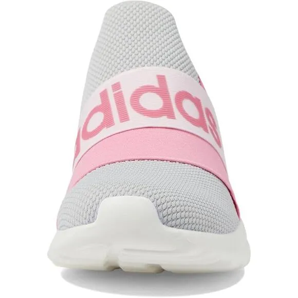 NWT Adidas Girl's Kid Lite Racer Adapt Shoe Little/Big Kid Shoes, Grey/Pink-S 12