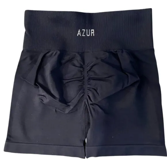 NWT Azur Fit Pro Seamless Bike Shorts 4.5&quot; Women's S Lake Blue