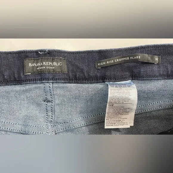 NWT Banana Republic High Rise Cropped Flare Jeans Size 31L