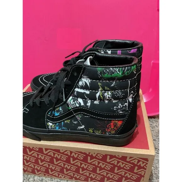 NWT Disney X Vans Sk8-Hi Villains shoes size 6.5M/ 8W
