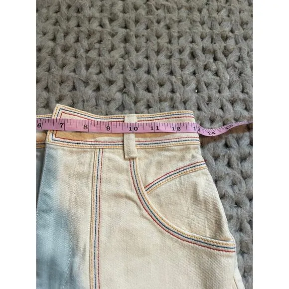 NWT Madewell Rainbow stitch high wasited shorts size 24