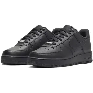 NWT Nike Air Force 1 Low Women's Casual Shoes Leather ,Black-Size 10