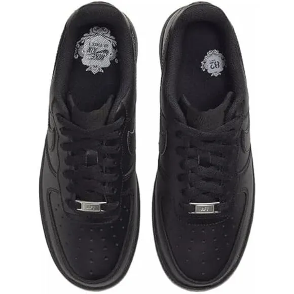 NWT Nike Air Force 1 Low Women's Casual Shoes Leather ,Black-Size 10