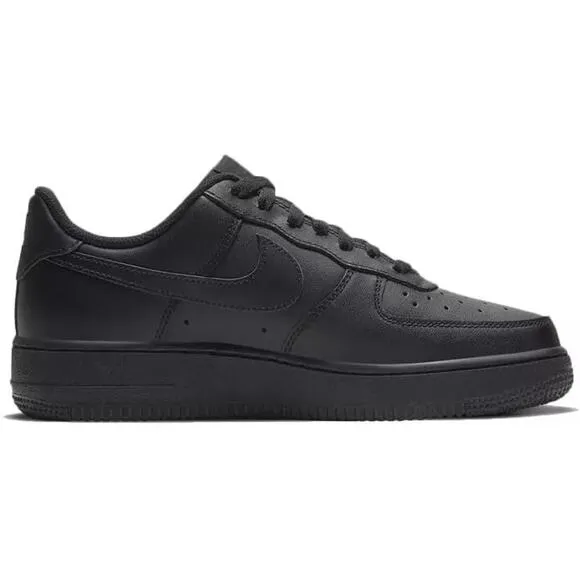NWT Nike Air Force 1 Low Women's Casual Shoes Leather ,Black-Size 10