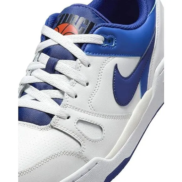NWT Nike Men's Gymnastics Shoes Sneaker,White/Deep Royal Blue Racer Blue-Size 7