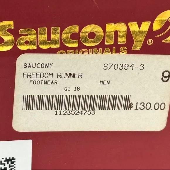 NWT Saucony Originals Freedom Runner Deluxe Tan ALL Leather Mens Brown Sneakers