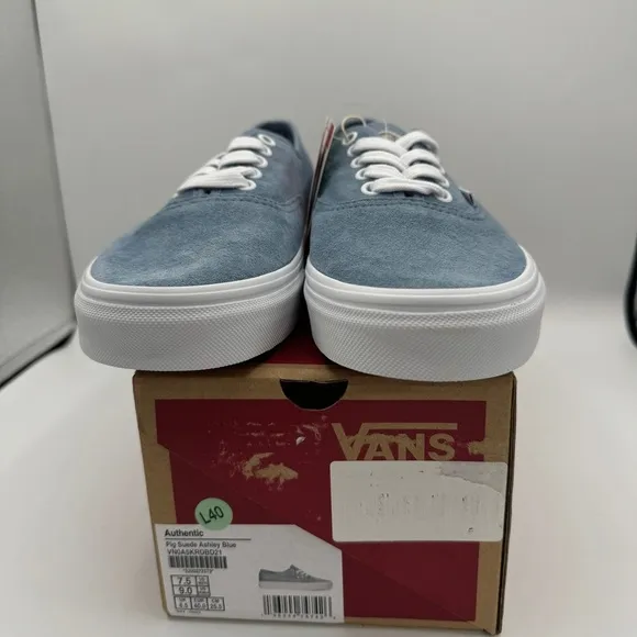 NWT Vans Authentic Low Top Sneakers in Blue Ashley Pig Suede Leather​