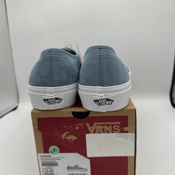 NWT Vans Authentic Low Top Sneakers in Blue Ashley Pig Suede Leather​