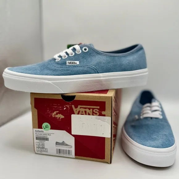 NWT Vans Authentic Low Top Sneakers in Blue Ashley Pig Suede Leather​