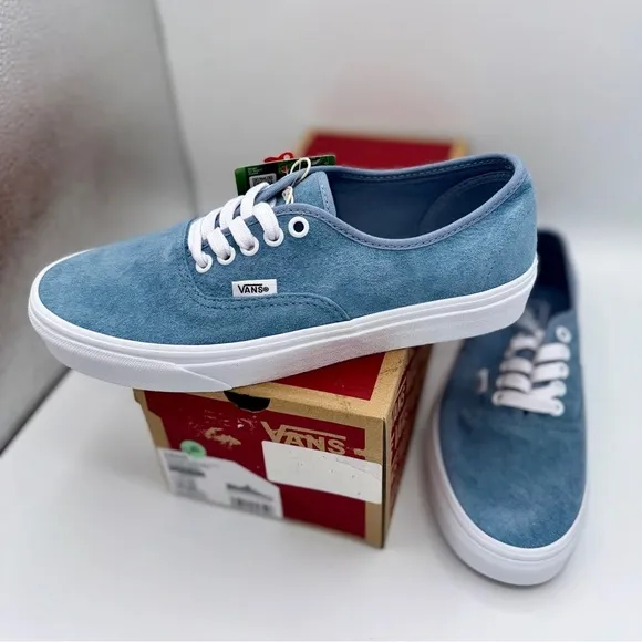 NWT Vans Authentic Low Top Sneakers in Blue Ashley Pig Suede Leather​