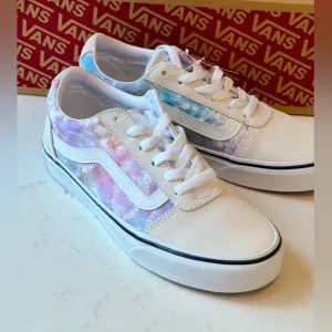 NWT! Vans Ward Pastel Heart Tie Dye Low Top Shoes Womens size 6 Brand new 🦄💜