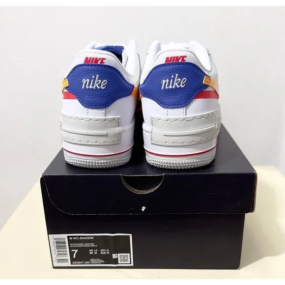 NWT:Nike - Air Force 1 Shadow - Summit White &amp; Siren Red (US Women's 7)