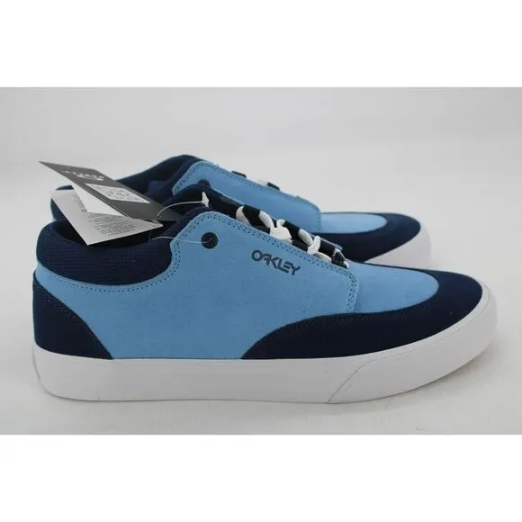 Oakley Low-Top Vulcanised Stonewash Blue Suede Shoes Size 10 Nwt