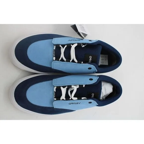 Oakley Low-Top Vulcanised Stonewash Blue Suede Shoes Size 10 Nwt