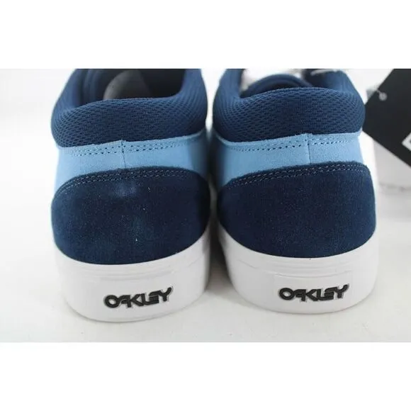 Oakley Low-Top Vulcanised Stonewash Blue Suede Shoes Size 10 Nwt