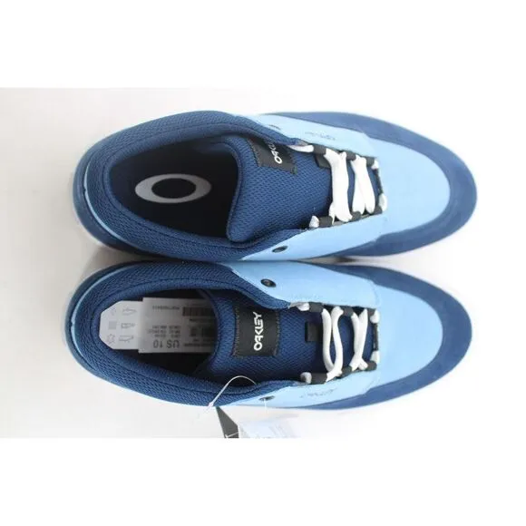 Oakley Low-Top Vulcanised Stonewash Blue Suede Shoes Size 10 Nwt