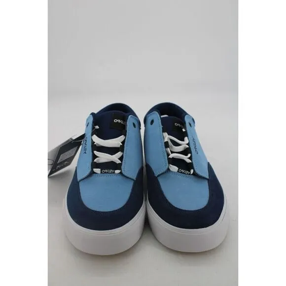 Oakley Low-Top Vulcanised Stonewash Blue Suede Shoes Size 10 Nwt