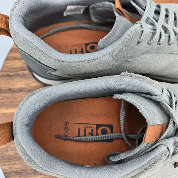 Oboz Bozeman Hiking Shoes Men's 10 Wide Gray Suede Leather Low Top Sneakers