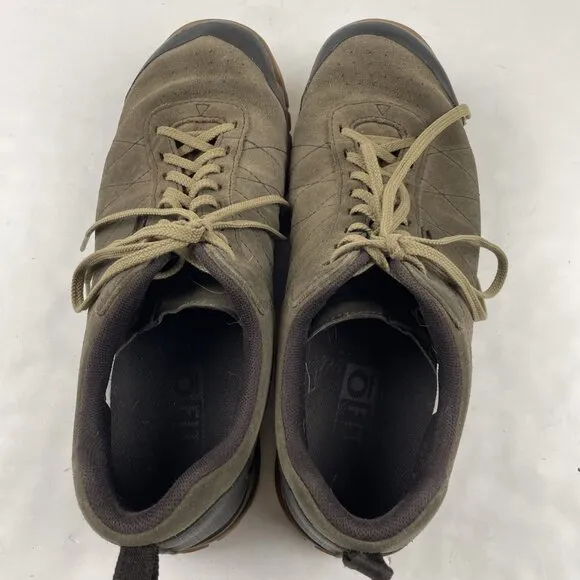 Oboz Bozeman Low Top Shoes Mens Size 12 Tan Brown Leather Suede Hiking Casual