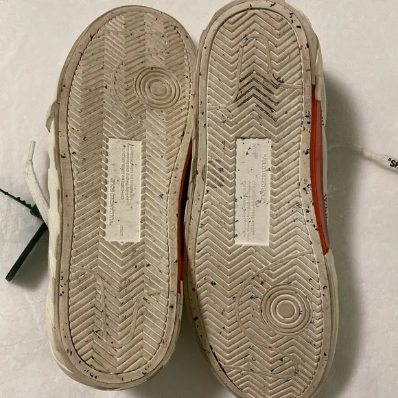 Off-White Low Vulcanized Canvas Low Top White Black Sneakers Size 41 (8)