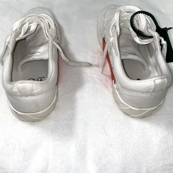 Off-White Low Vulcanized Canvas Low Top White Black Sneakers Size 41 (8)