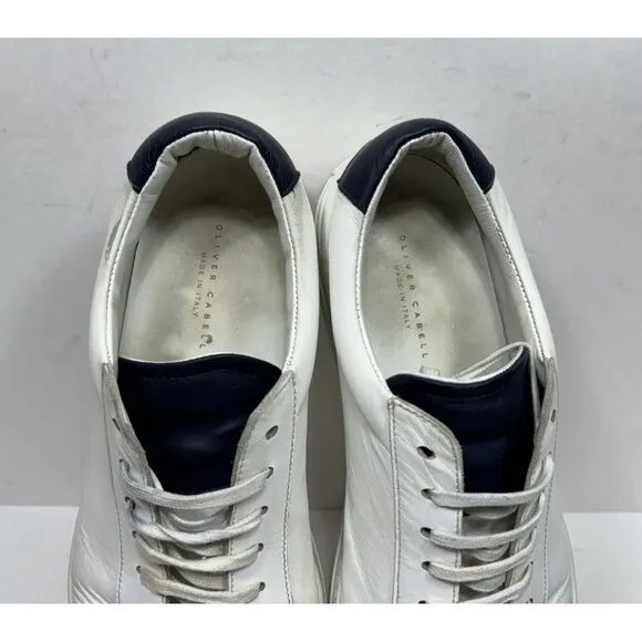 Oliver Cabell Low 1 White Blue Low Top Sneakers Men’s Size 11 / 44 Shoes
