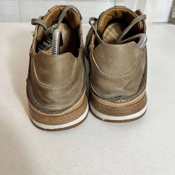 Olukai huaka'i li Mens Size 10 Brown Leather Lace Up Sneakers