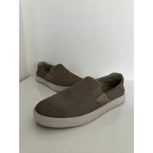 Olukai Lae'ahi Slip On Convertible Shoes Gray Breathable Mesh Gray Men's US 11
