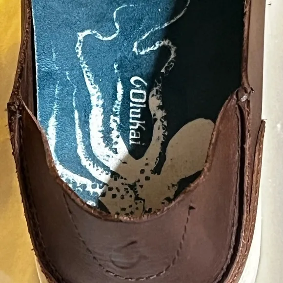OluKai Nalukai Slip-On shoes men’s 8 leather causal loafer - drop heel
