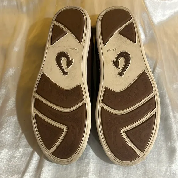OluKai Nalukai Slip-On shoes men’s 8 leather causal loafer - drop heel