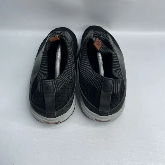 Olukai Makia Ulana Kai Black  Leather Sneaker‎ Size 13