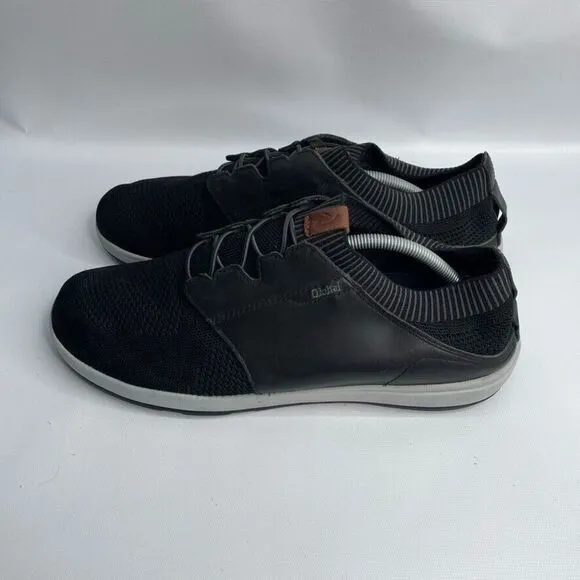 Olukai Makia Ulana Kai Black  Leather Sneaker‎ Size 13