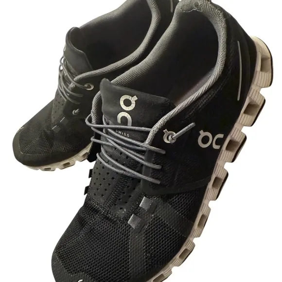 On Cloud Black Athletic Shoes with Unique Cushioning