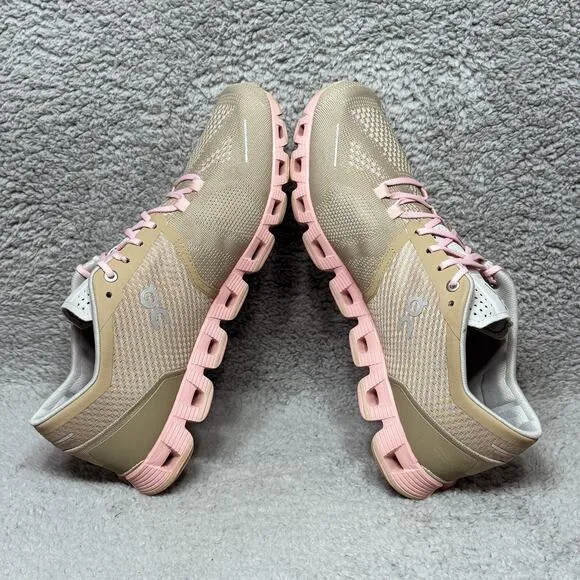 On Cloud X Womens Size 10 Running Shoes Sneakers Sand Rose