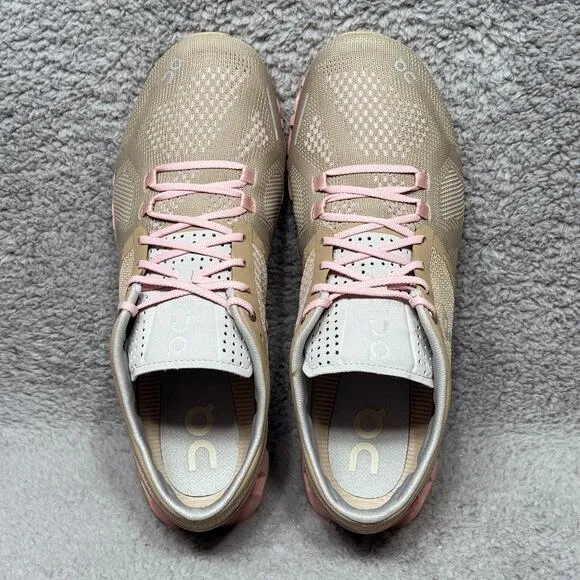On Cloud X Womens Size 10 Running Shoes Sneakers Sand Rose