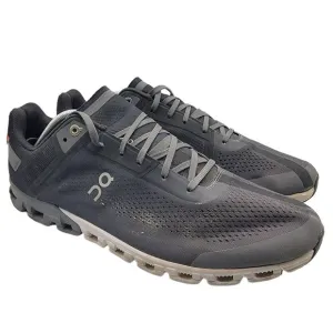 On CloudFlow Mens Size 12 Black Running Athletic Shoes Comfort Low Top