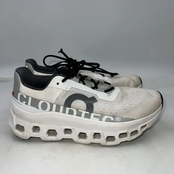 ON CLOUDMONSTER Shoes Womens Sz 7 ALL WHITE Athletic Training Running Walking