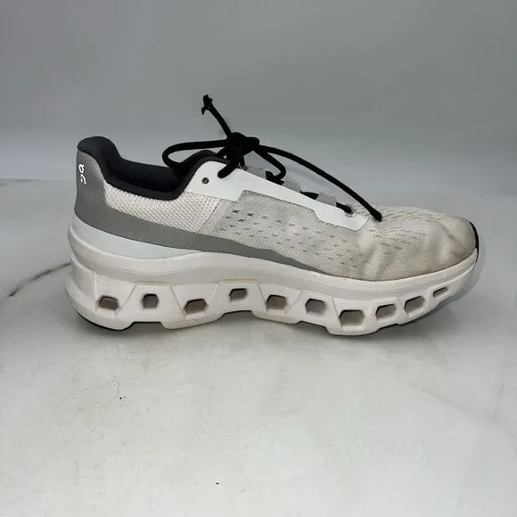 ON CLOUDMONSTER Shoes Womens Sz 7 ALL WHITE Athletic Training Running Walking
