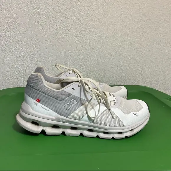 On Cloudrunner Womens 9 Frost/ White Running Shoes Athletic Sneakers Trainers