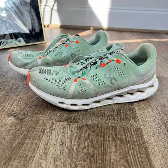 On Running On Cloud Cloudsurfer Mint Lightweight Cushioned Running Shoes
