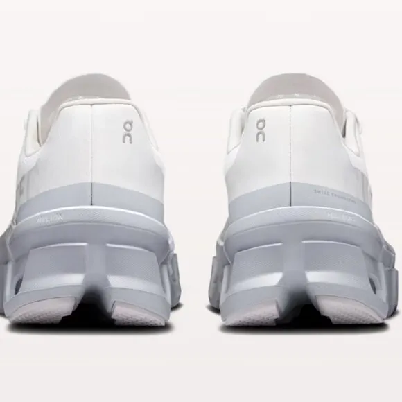 On Women's Cloudmonster Shoes, White/Glacier